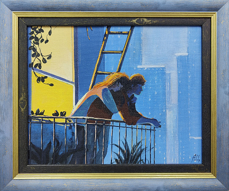 Миниатюра двое на балконе 1